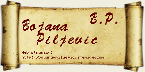 Bojana Piljević vizit kartica